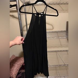 Elan black spaghetti strap slip dress Sz L